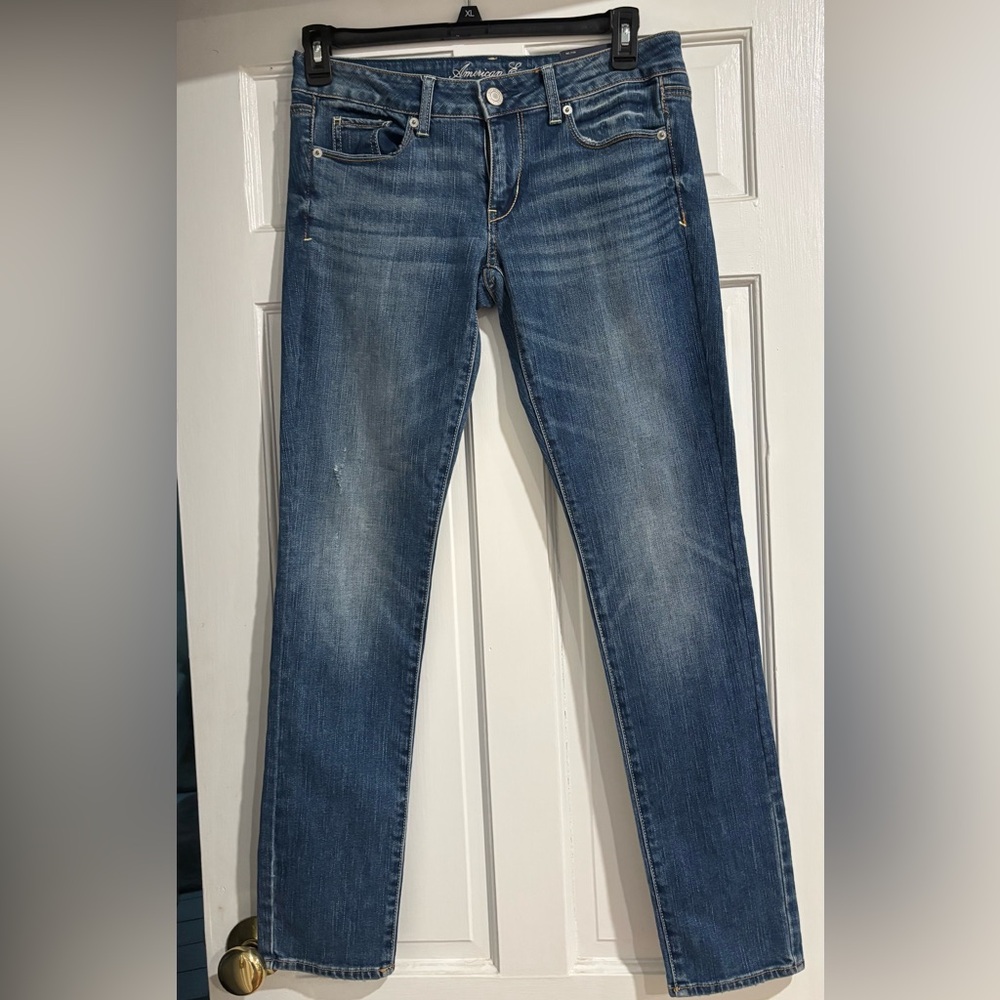 New With Tags American Eagle Women's Blue Skinny Stretch Jeans 8 Regular